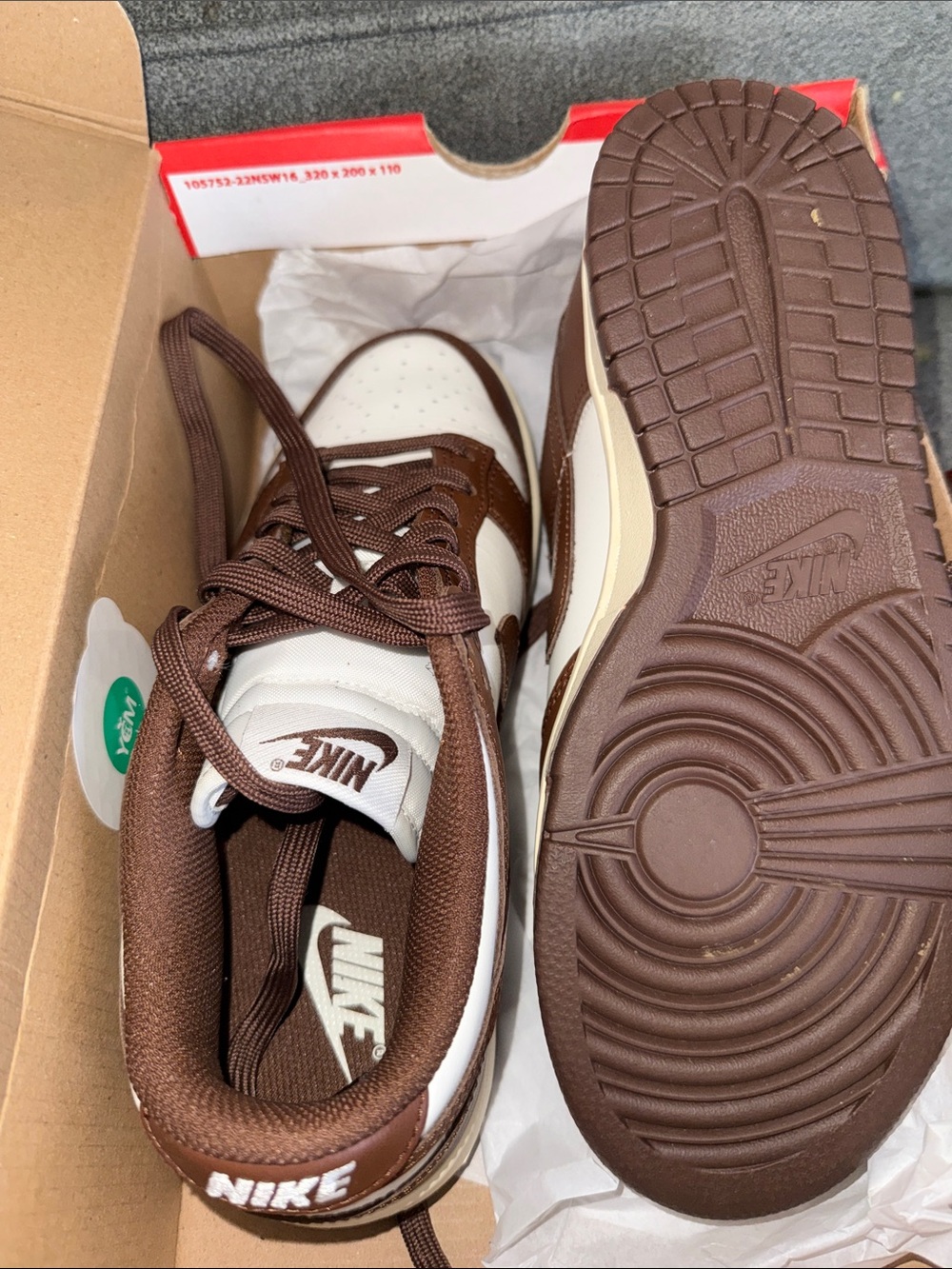 Nike Women’s Low-Top Sneaker — Brown & White Leather - Picture 3 of 9